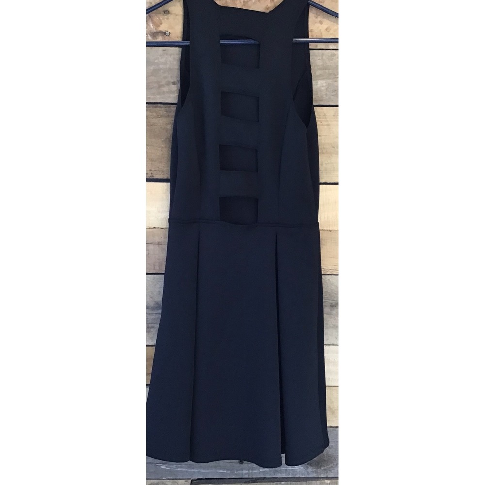 Abercrombie Fitch Sleeveless Pleated Cutout Black Dress Special Occasion Size S - Picture 2 of 5